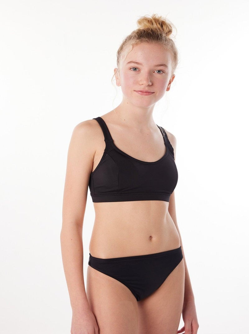 Culotte de Bain Menstruel Bikini ado Noir Noir - Kiabi