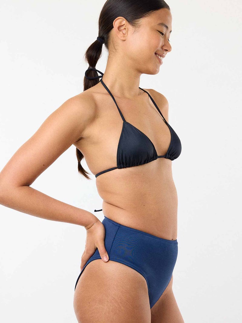 Culotte de Bain Menstruel taille haute - Flux moyen Bleu marine - Kiabi