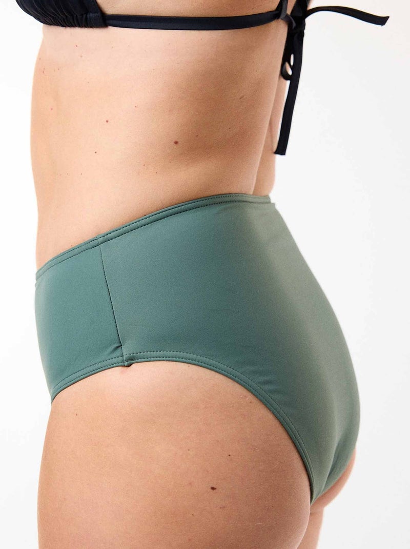 Culotte de Bain Menstruel taille haute - Flux moyen Kaki - Kiabi