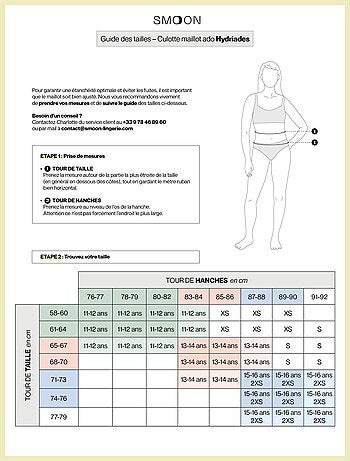 Culotte de Bain Menstruel taille haute pour ados - Flux moyen