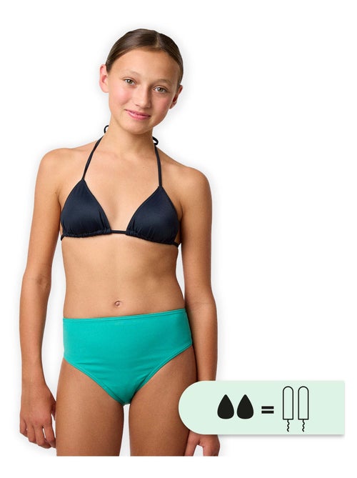Culotte de Bain Menstruel taille haute pour ados - Flux moyen - Kiabi