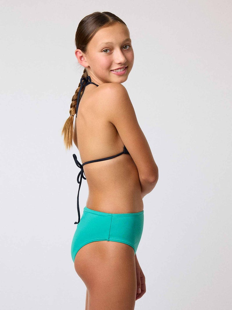 Culotte de Bain Menstruel taille haute pour ados - Flux moyen Vert - Kiabi