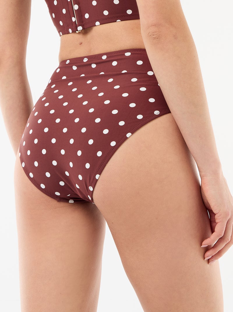 Culotte de bain shapewear taille haute Marron - Kiabi
