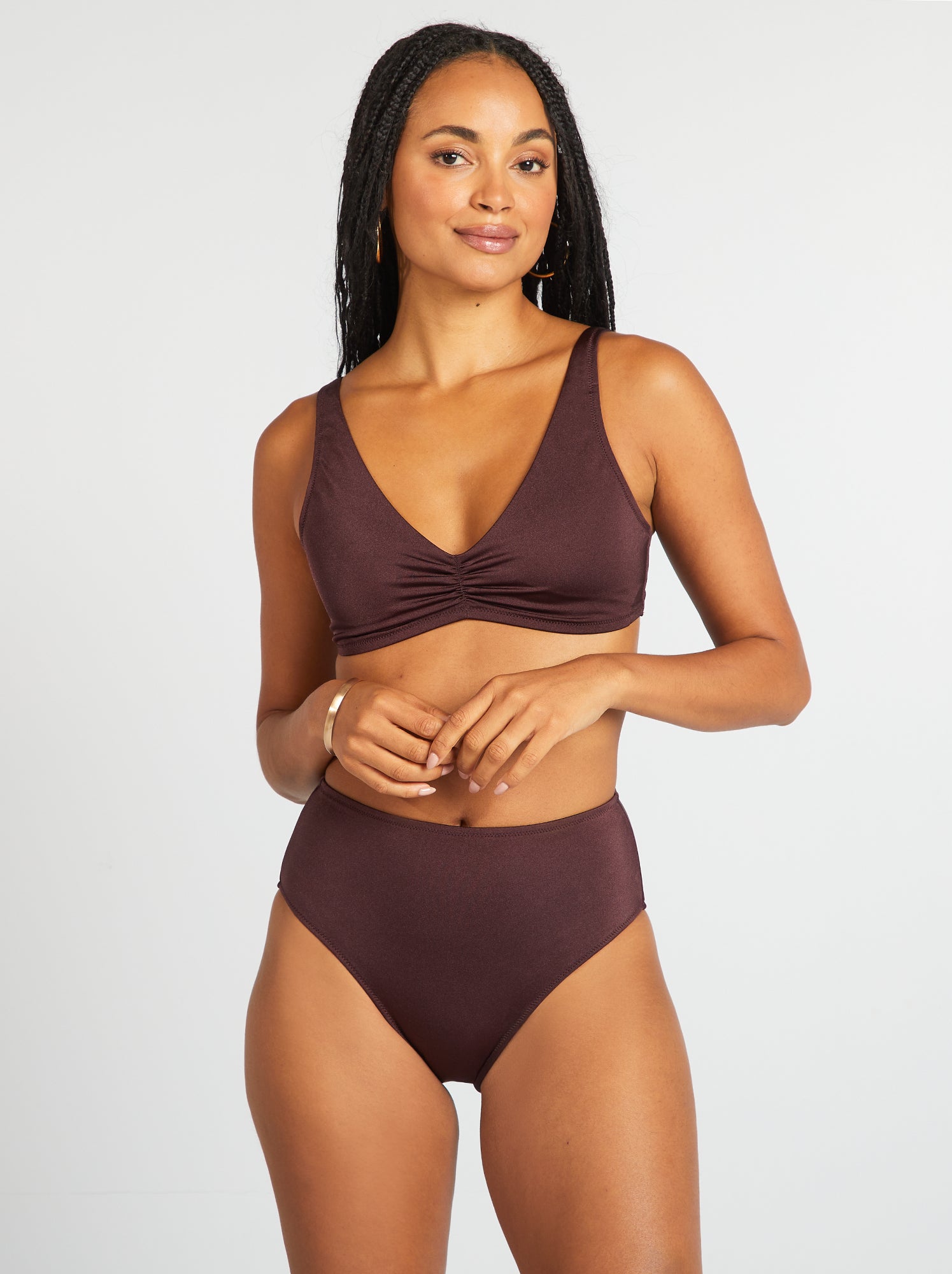 Culotte Aubade Référence 1324 Couleur Prune - Taille FR4 / EUR42, Style Brésilien, Neuve Avec étiquettes