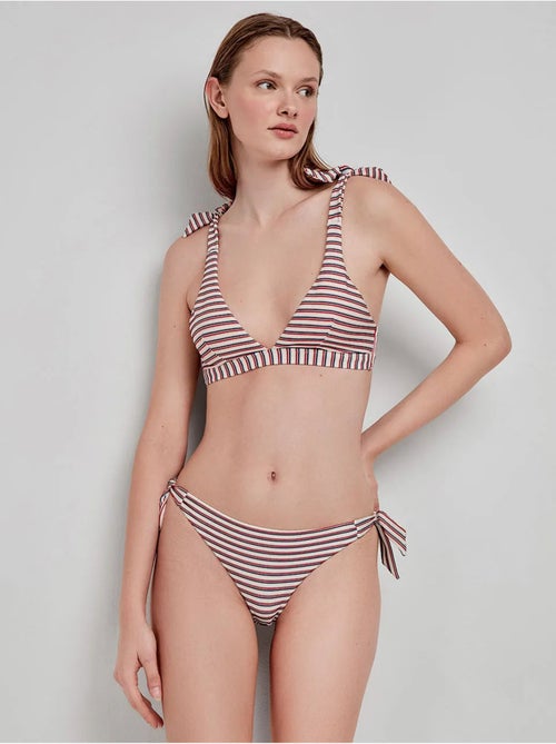 Culotte de bikini ajustable à rayures imprimées - Kiabi Culotte de bikini ajustable à rayures imprimées - Kiabi