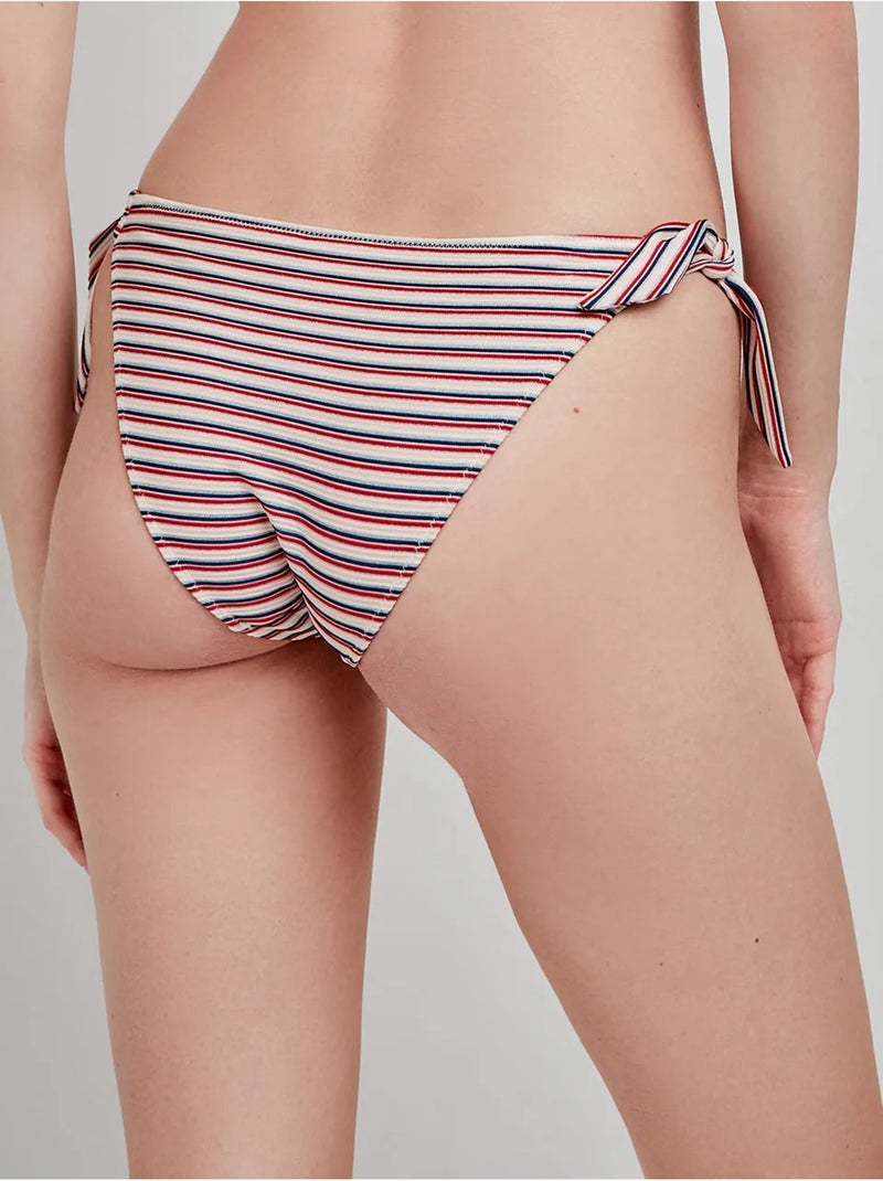 Culotte de bikini ajustable à rayures imprimées Multicolore - Kiabi