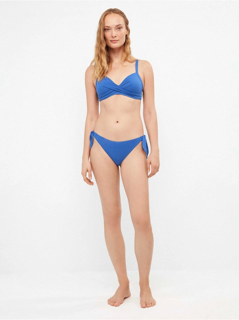 Culotte de bikini ajustable sur les côtés Bleu - Kiabi