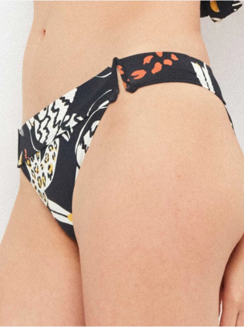 Culotte de bikini avec détail à la taille et imprimé tropical - Kiabi Culotte de bikini avec détail à la taille et imprimé tropical - Kiabi