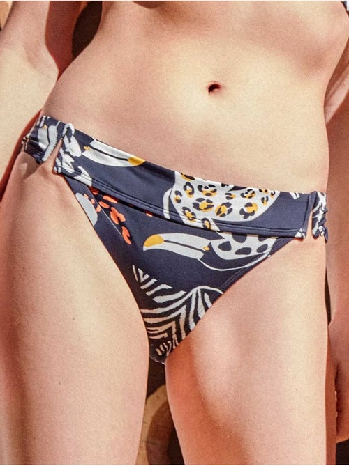 Culotte de bikini avec détail à la taille et imprimé tropical - Kiabi Culotte de bikini avec détail à la taille et imprimé tropical - Kiabi