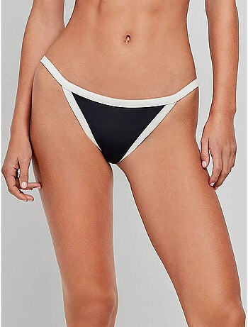 Culotte de bikini bords contrastés