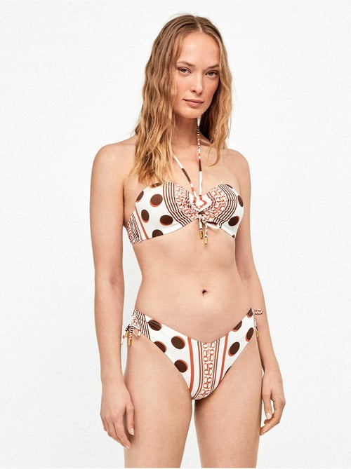 Culotte de bikini brésilien imprimé monogramme - Kiabi Culotte de bikini brésilien imprimé monogramme - Kiabi