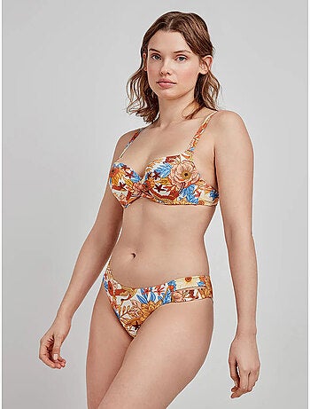 Culotte de bikini classique à imprimé floral rétro