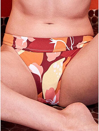 Culotte de bikini classique à imprimé géométrique rétro
