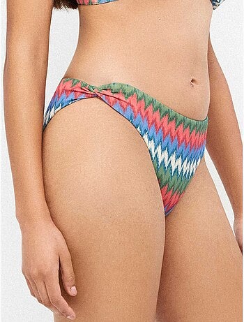 Culotte de bikini classique imprimé zig zag