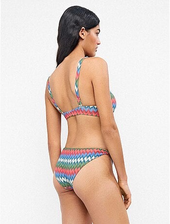Culotte de bikini classique imprimé zig zag