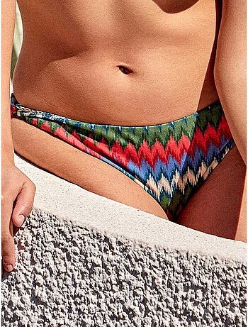 Culotte de bikini classique imprimé zig zag