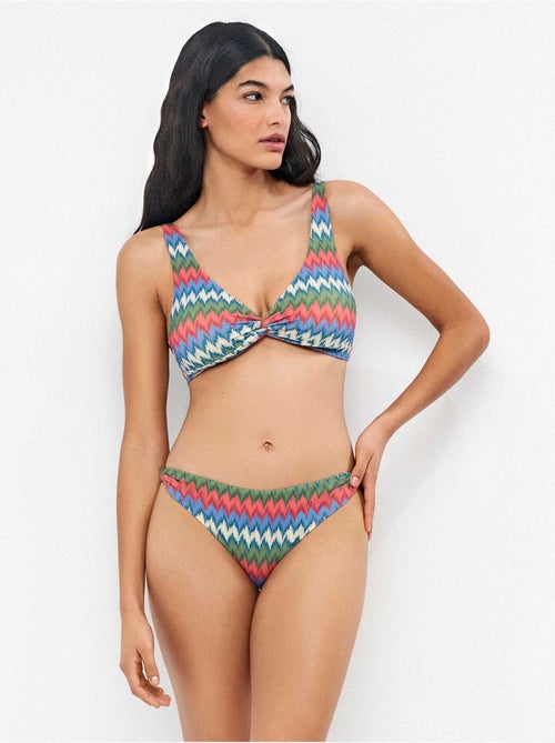Culotte de bikini classique imprimé zig zag - Kiabi Culotte de bikini classique imprimé zig zag - Kiabi