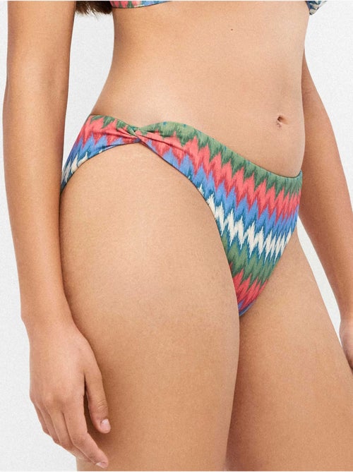 Culotte de bikini classique imprimé zig zag - Kiabi Culotte de bikini classique imprimé zig zag - Kiabi