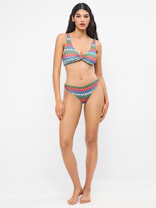 Culotte de bikini classique imprimé zig zag - Kiabi Culotte de bikini classique imprimé zig zag - Kiabi