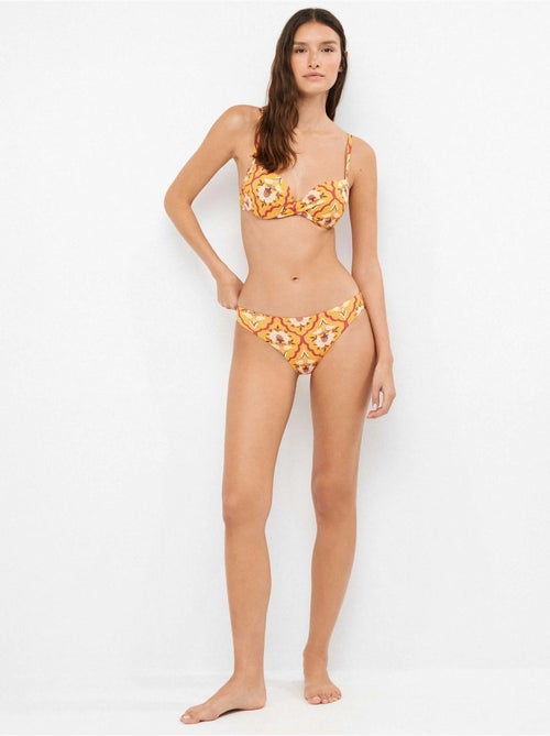 Culotte de bikini classique réversible en tissu imprimé - Kiabi Culotte de bikini classique réversible en tissu imprimé - Kiabi
