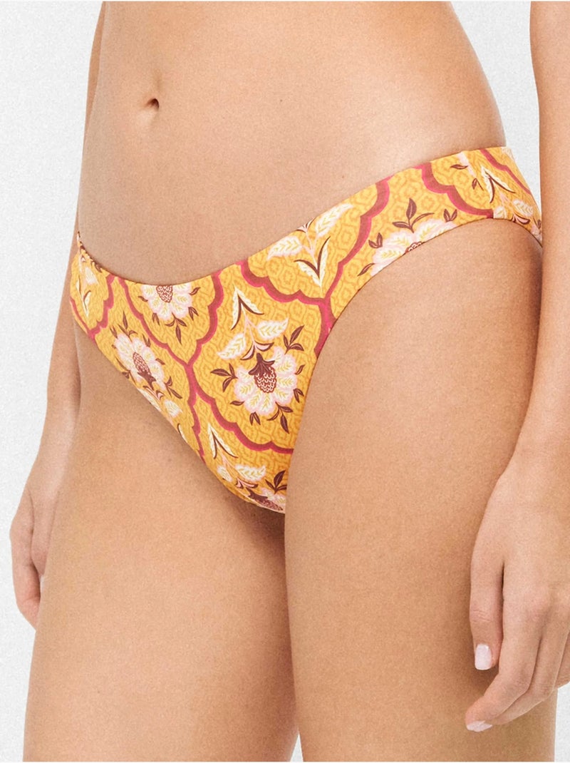 Culotte de bikini classique réversible en tissu imprimé Multicolore - Kiabi