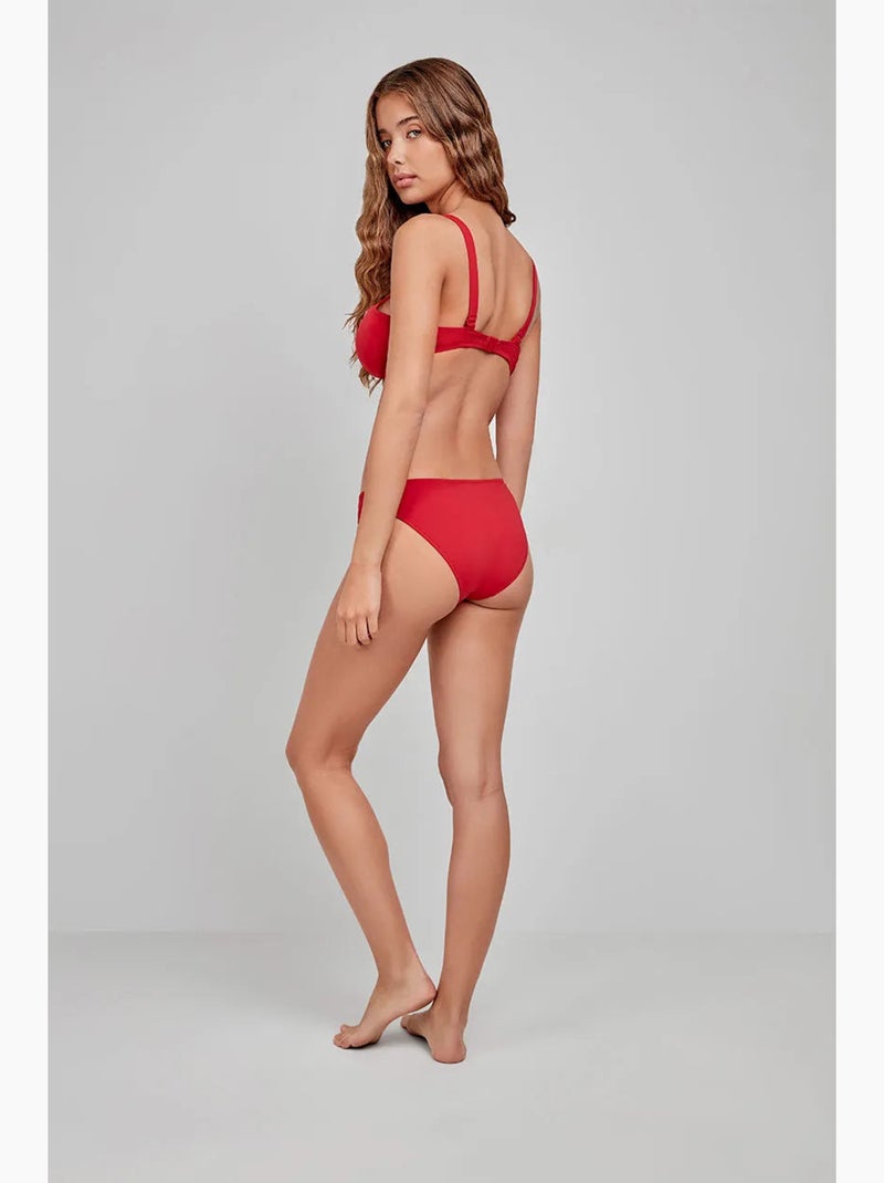Culotte de bikini classique Rouge - Kiabi