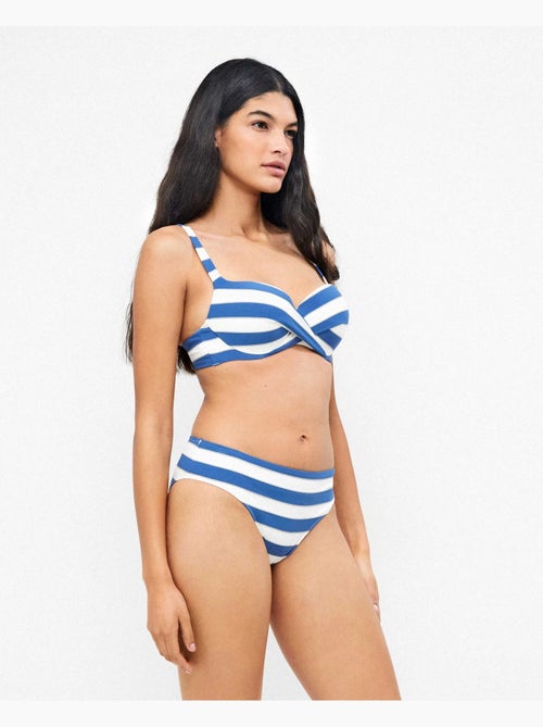 Culotte de bikini en tissu à rayures tissées - Kiabi Culotte de bikini en tissu à rayures tissées - Kiabi