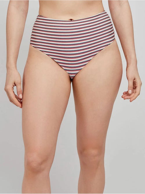 Culotte de bikini haut à rayures imprimées - Kiabi Culotte de bikini haut à rayures imprimées - Kiabi