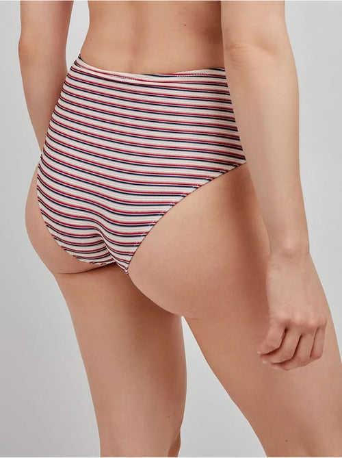 Culotte de bikini haut à rayures imprimées - Kiabi Culotte de bikini haut à rayures imprimées - Kiabi