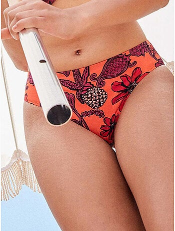 Culotte de bikini haut imprimé