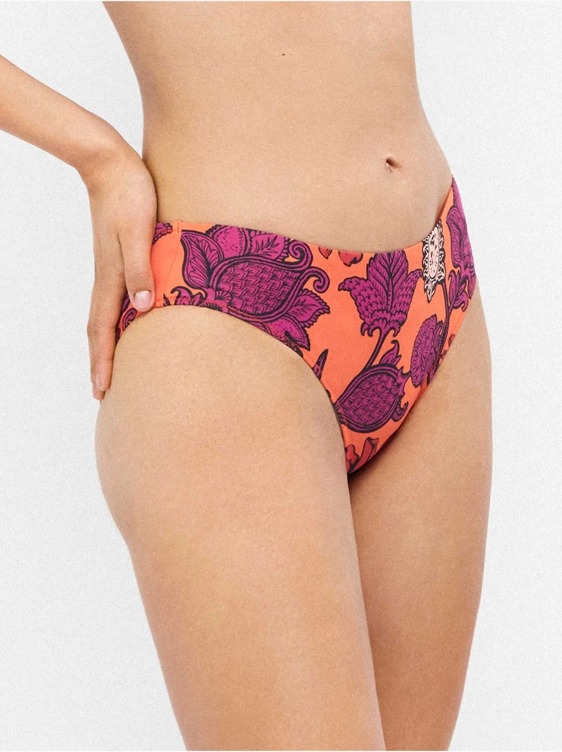 Culotte de bikini haut imprimé Multicolore - Kiabi