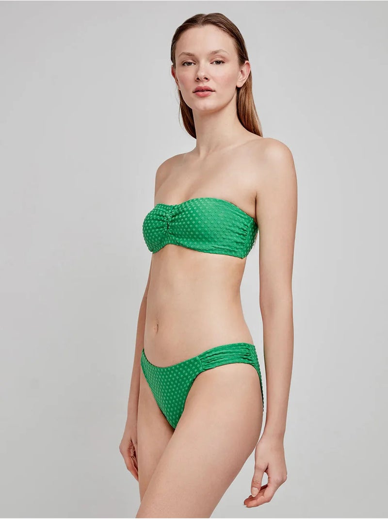 Culotte de bikini imprimé microdots Bleu Vert - Kiabi