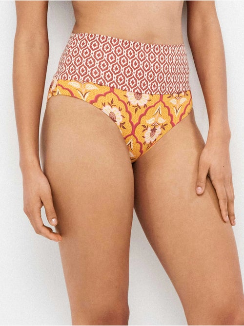 Culotte de bikini multiposition à double imprimé - Kiabi Culotte de bikini multiposition à double imprimé - Kiabi
