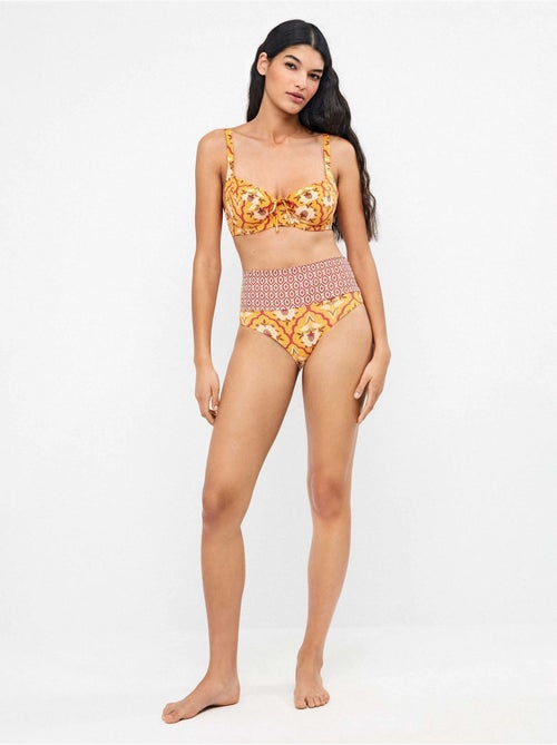 Culotte de bikini multiposition à double imprimé - Kiabi Culotte de bikini multiposition à double imprimé - Kiabi