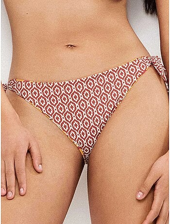 Culotte de bikini réversible et ajustable