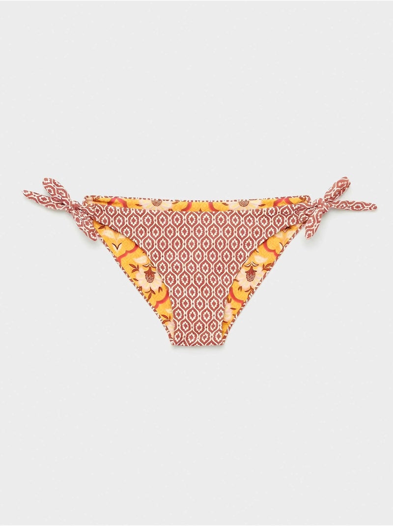 Culotte de bikini réversible et ajustable Multicolore - Kiabi