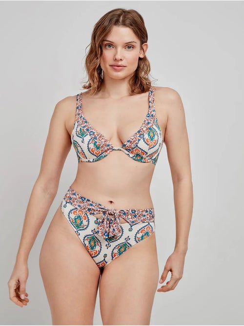 Culotte de bikini taille haute imprimé - Kiabi Culotte de bikini taille haute imprimé - Kiabi