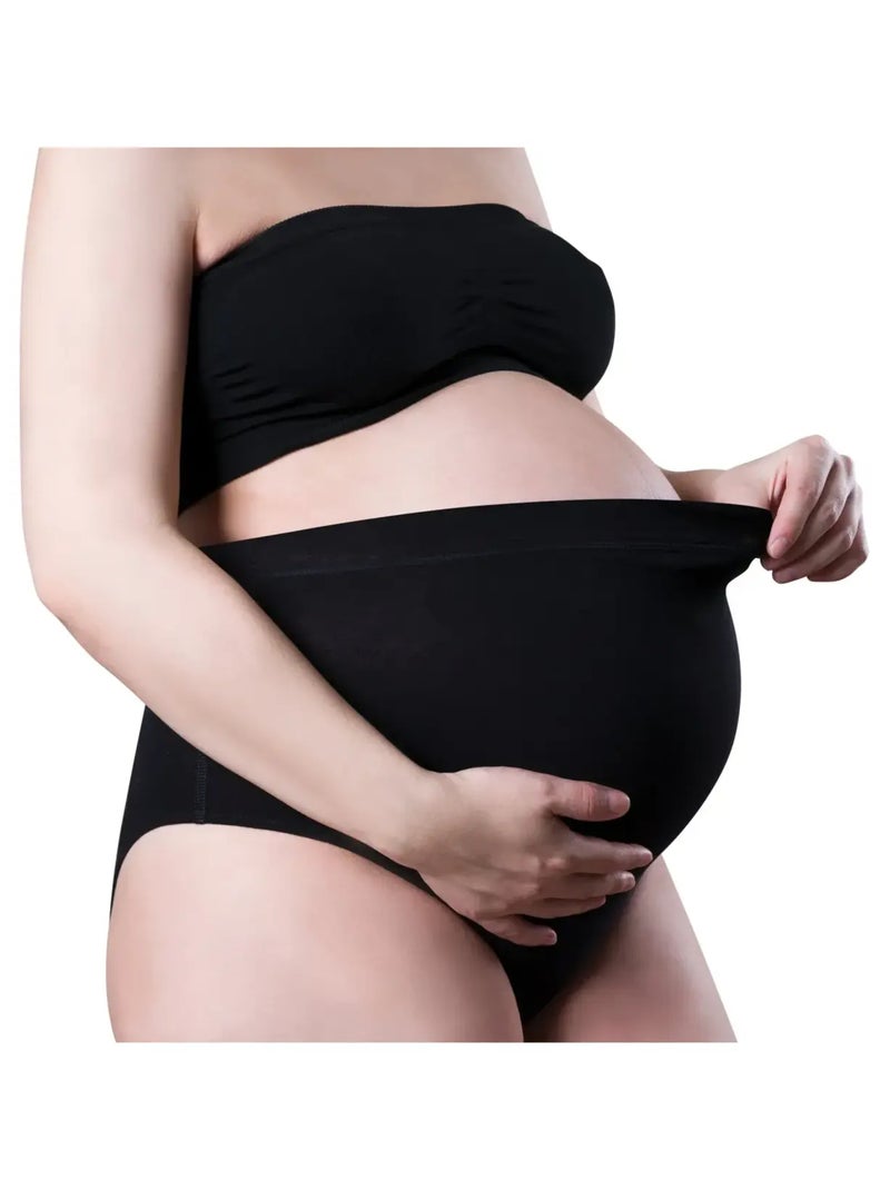 Culotte de grossesse anti-vergeture Noir Noir - Kiabi