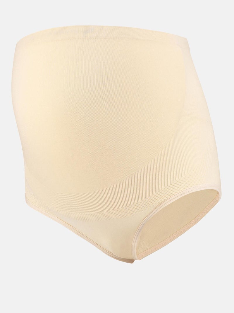 Culotte de grossesse sans coutures ,  effet galbant  (Mamsy) Beige - Kiabi