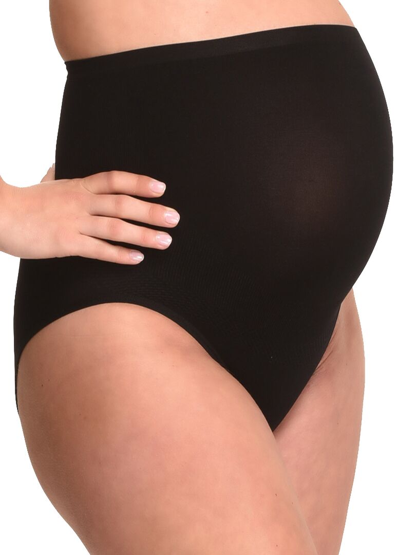 Culotte de grossesse sans coutures ,  effet galbant  (Mamsy) Noir - Kiabi