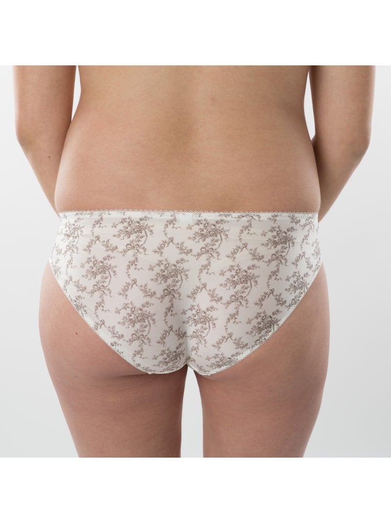 Culotte de maternité BÉATRICE 'Bogema' Blanc Mauve - Kiabi