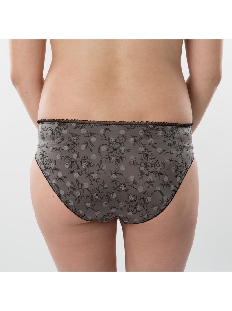 Culotte de maternité OPHÉLIE 'Bogema' Gris Argenté Blanc - Kiabi