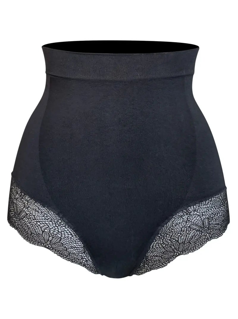 Culotte Dentelle amincissante Ventre Plat Noir - Kiabi