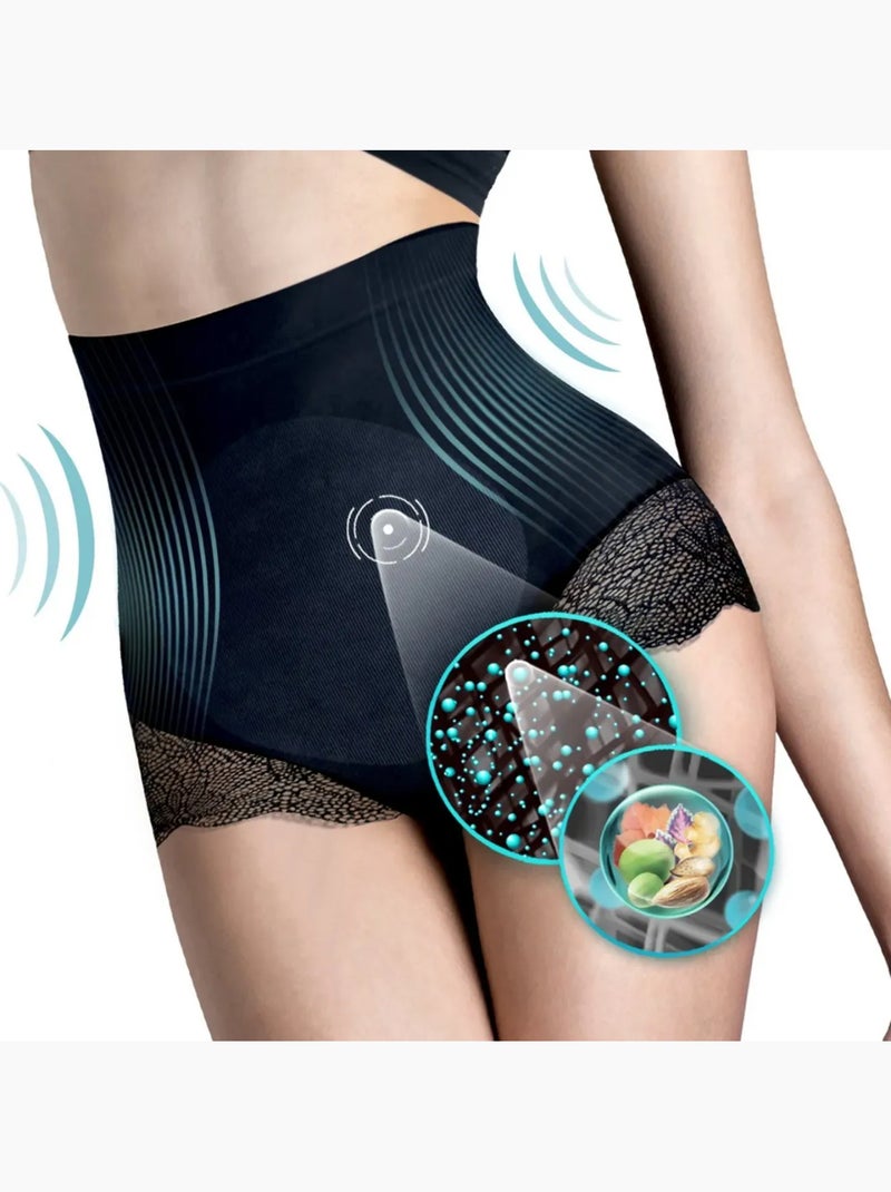 Culotte Dentelle amincissante Ventre Plat Noir - Kiabi