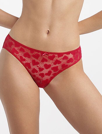 Culotte dentelle cœur