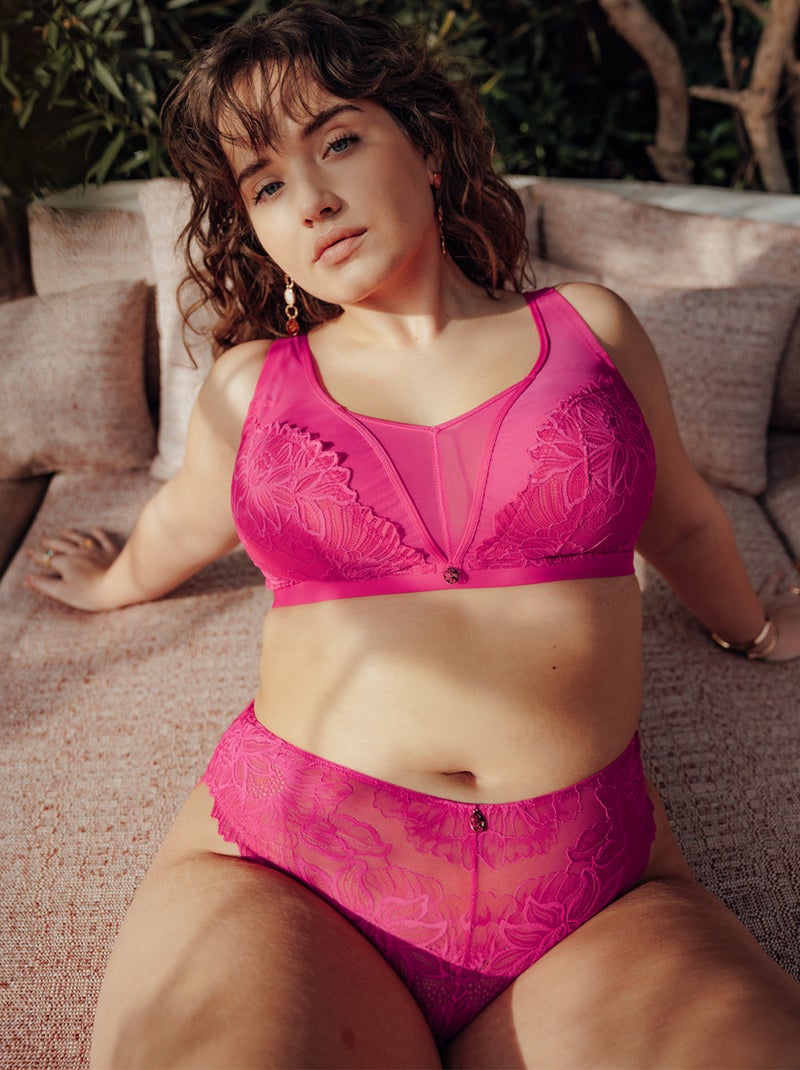 Culotte dentelle Dona+ - RougeGorge Lingerie Rose fushia - Kiabi