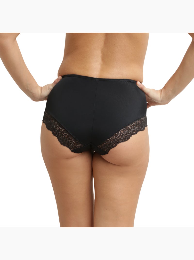 Culotte dentelle Ecodim Ventre Plat Noir - Kiabi