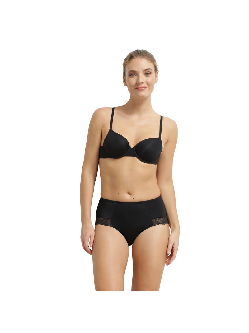 Culotte dentelle Ecodim Ventre Plat Noir - Kiabi