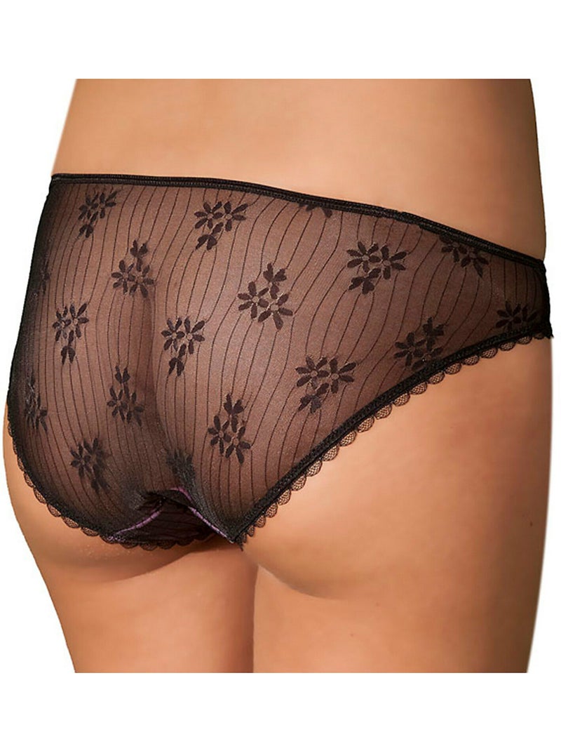 Culotte dentelle Firenze Noir Rose - Kiabi