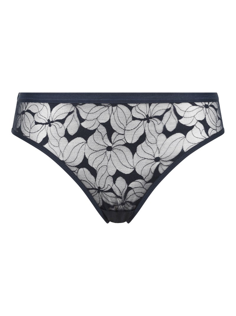 Culotte dentelle florale Coupe Vintage Bloom Bleu nuit - Kiabi